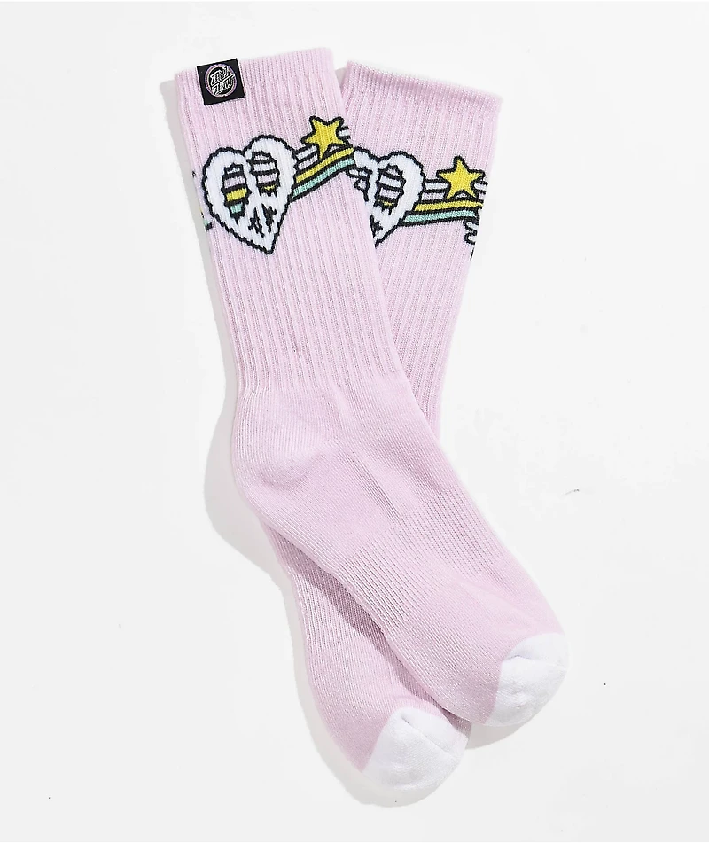 Santa Cruz Bubble Prizm Pink Crew Socks