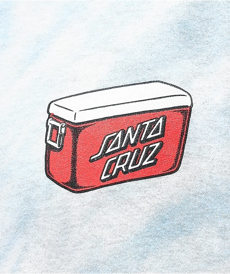 Santa Cruz Camping Dot Blue Lagoon Dye T-Shirt