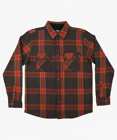Santa Cruz Classic Brown & Red Flannel Shirt