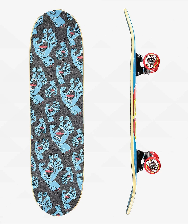 Santa Cruz Classic Dot 7.25" Blue Micro Skateboard Complete