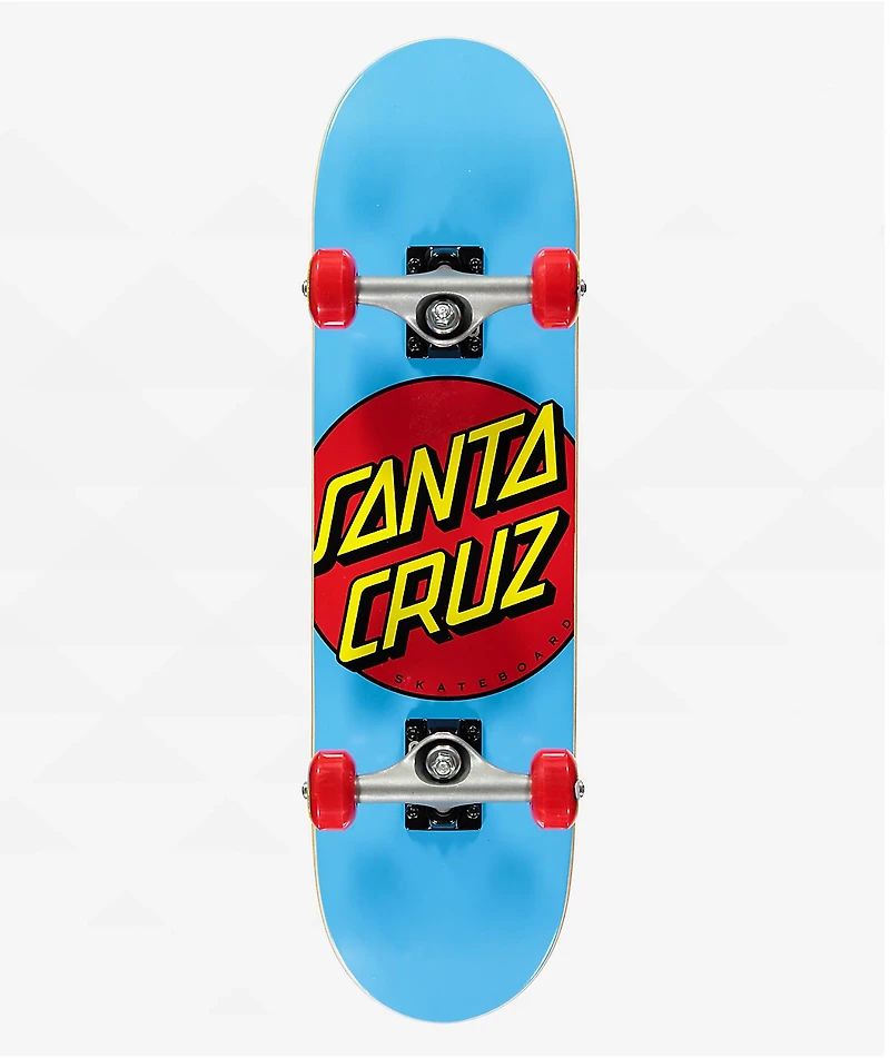 Santa Cruz Classic Dot 7.25" Blue Micro Skateboard Complete