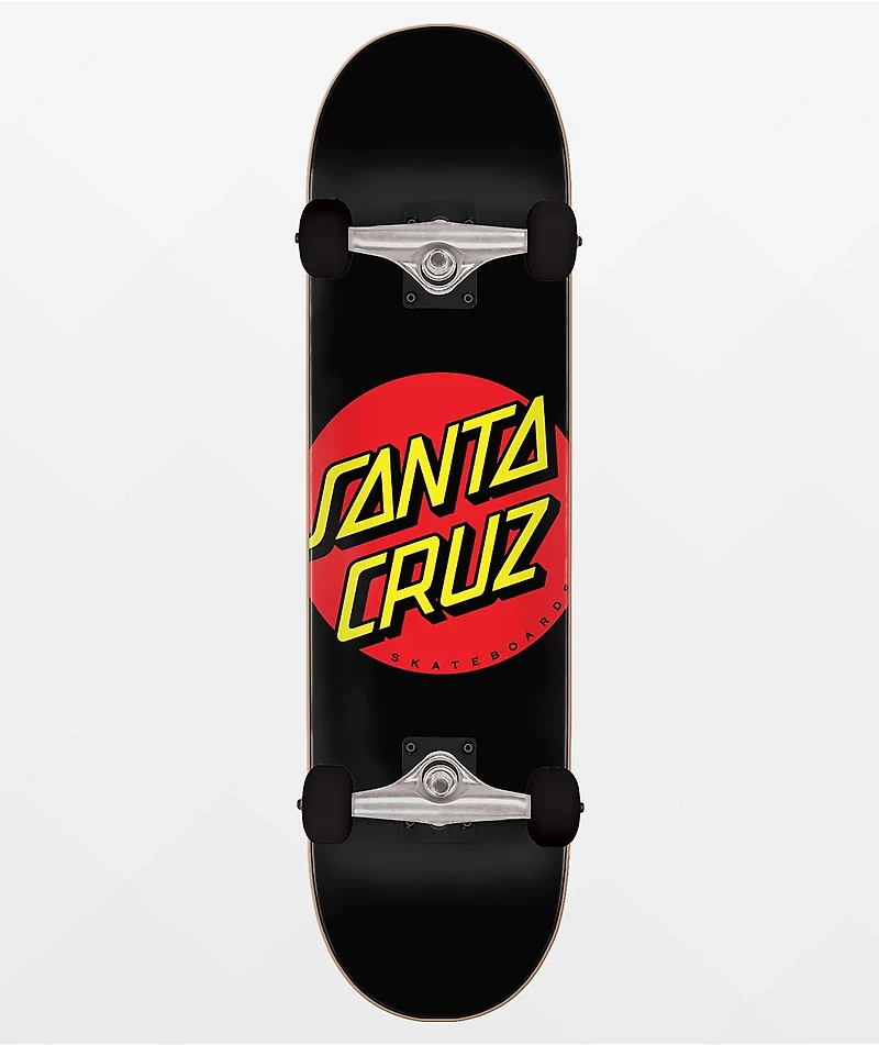 Santa Cruz Classic Dot 8.0" Black Skateboard Complete