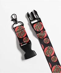 Santa Cruz Classic Dot Allover Black Lanyard