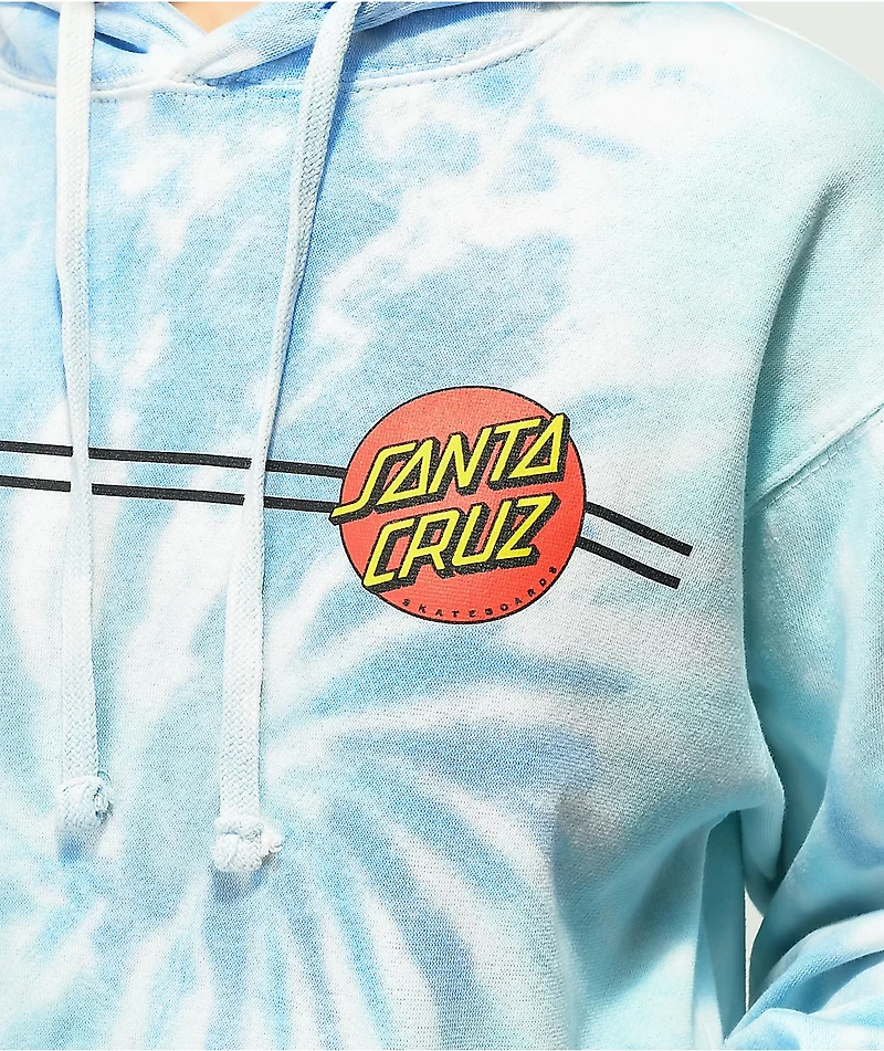 Santa Cruz Classic Dot Blue Lagoon Tie Dye Hoodie