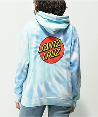 Santa Cruz Classic Dot Blue Lagoon Tie Dye Hoodie