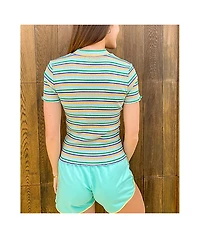 Santa Cruz Classic Strip Stripe Crop T-Shirt