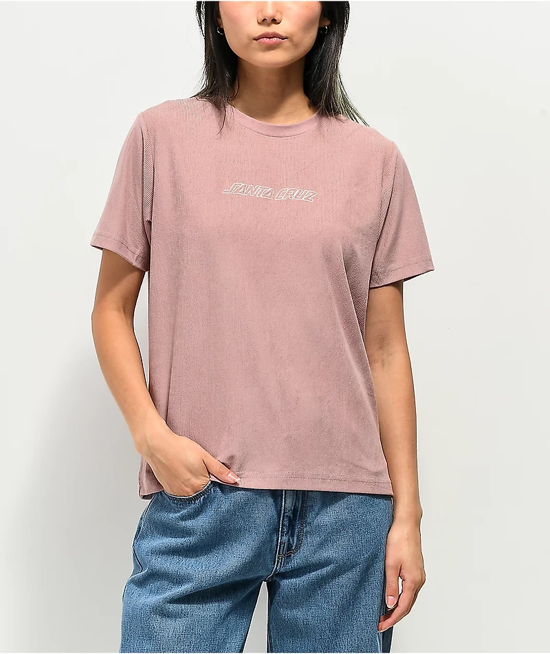 Santa Cruz Classic Stripe Mauve Corduroy T-Shirt