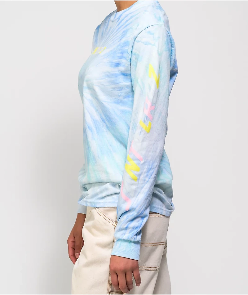 Santa Cruz Color Strip Blue Ice Tie Dye Long Sleeve T-Shirt