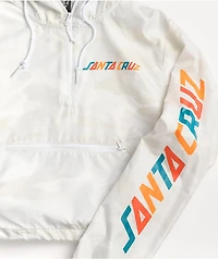 Santa Cruz Color Strip White Crop Anorak Jacket