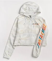 Santa Cruz Color Strip White Crop Anorak Jacket