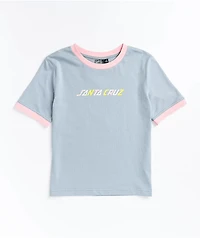 Santa Cruz Color Stripe Grey Ringer T-Shirt