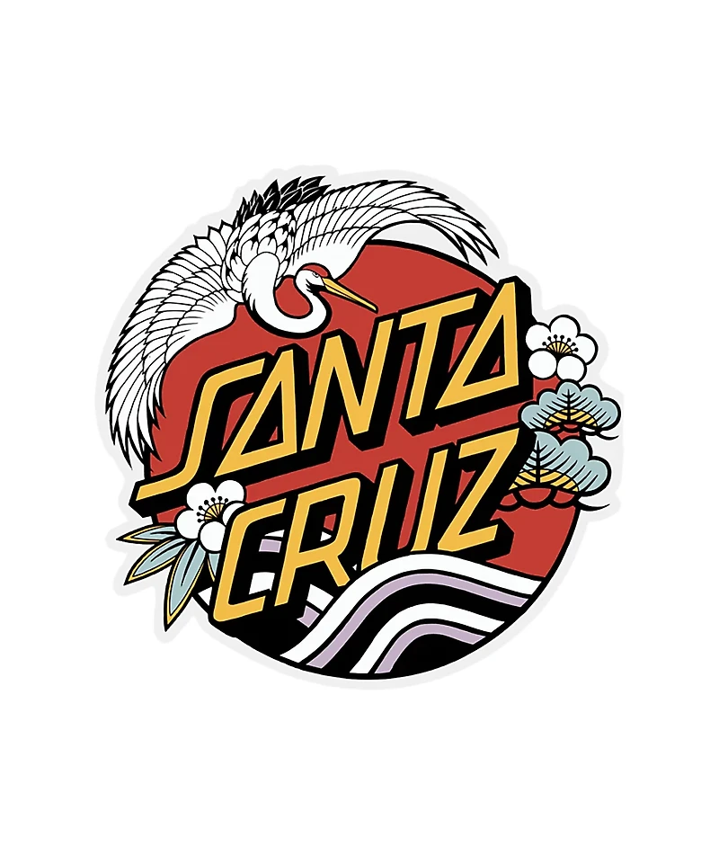 Santa Cruz Crane Dot Sticker