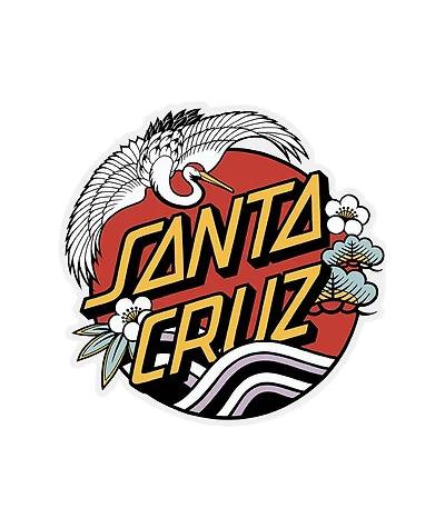 Santa Cruz Crane Dot Sticker