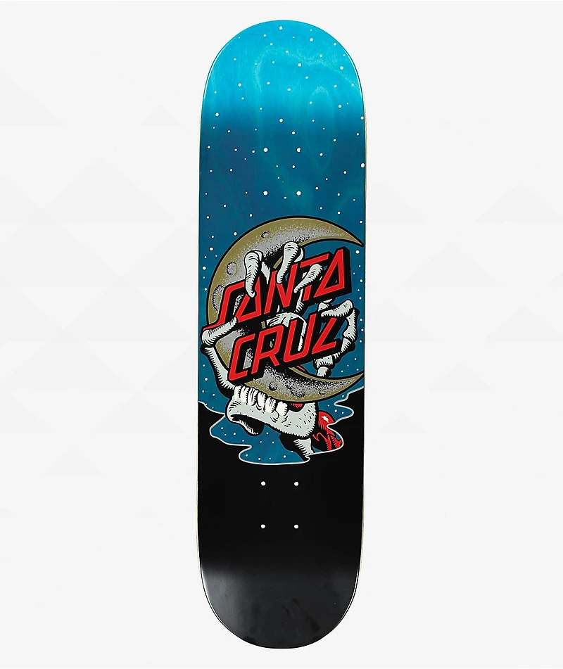 Santa Cruz Crescent Bone Hand 8.25" Birch Skateboard Deck