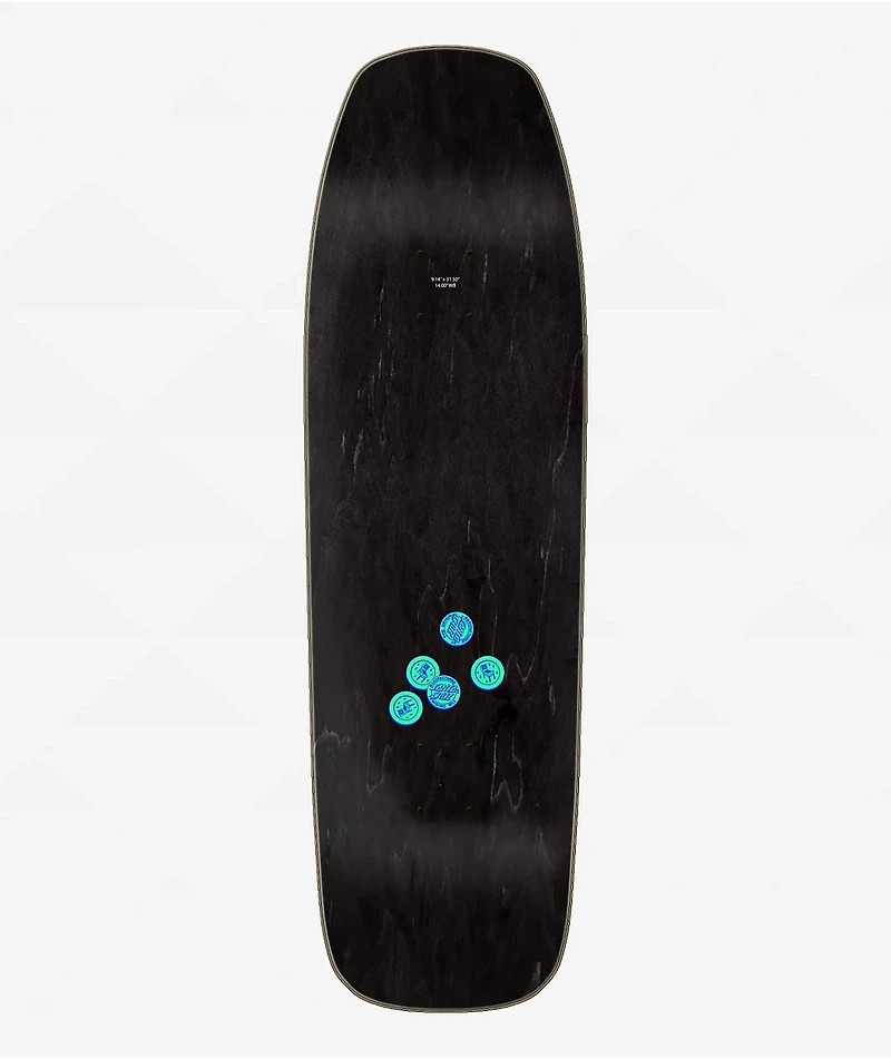 Santa Cruz Delfino Pinball Shaped 9.14" Skateboard Deck