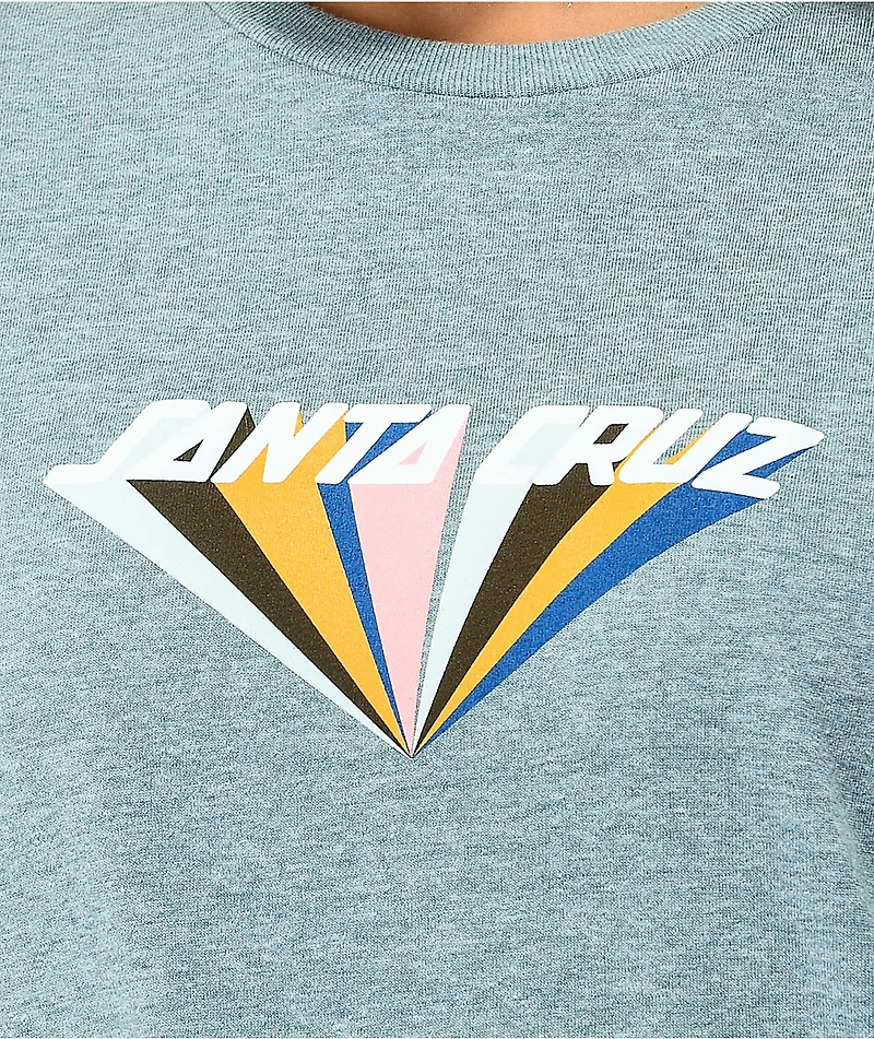 Santa Cruz Delta Strip Heather Blue T-Shirt