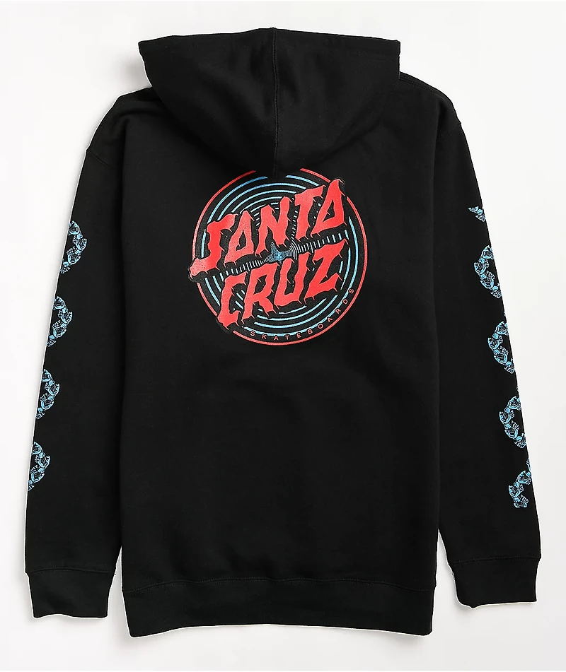Santa Cruz Depth Dot Black Hoodie