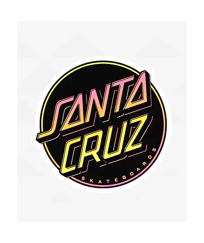 Santa Cruz Dot Clear Sticker