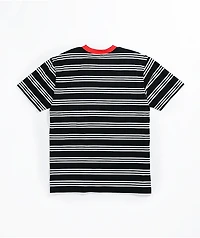 Santa Cruz Dot Embroidered Stripe Black T-Shirt