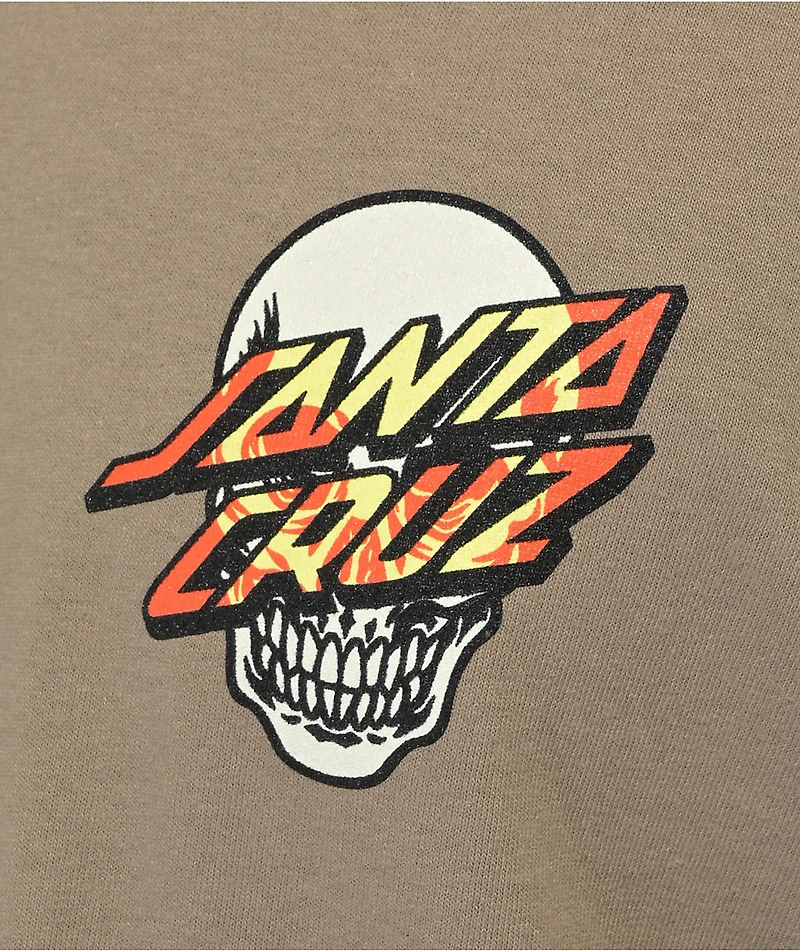 Santa Cruz Dressen Crew 3 Brown T-Shirt