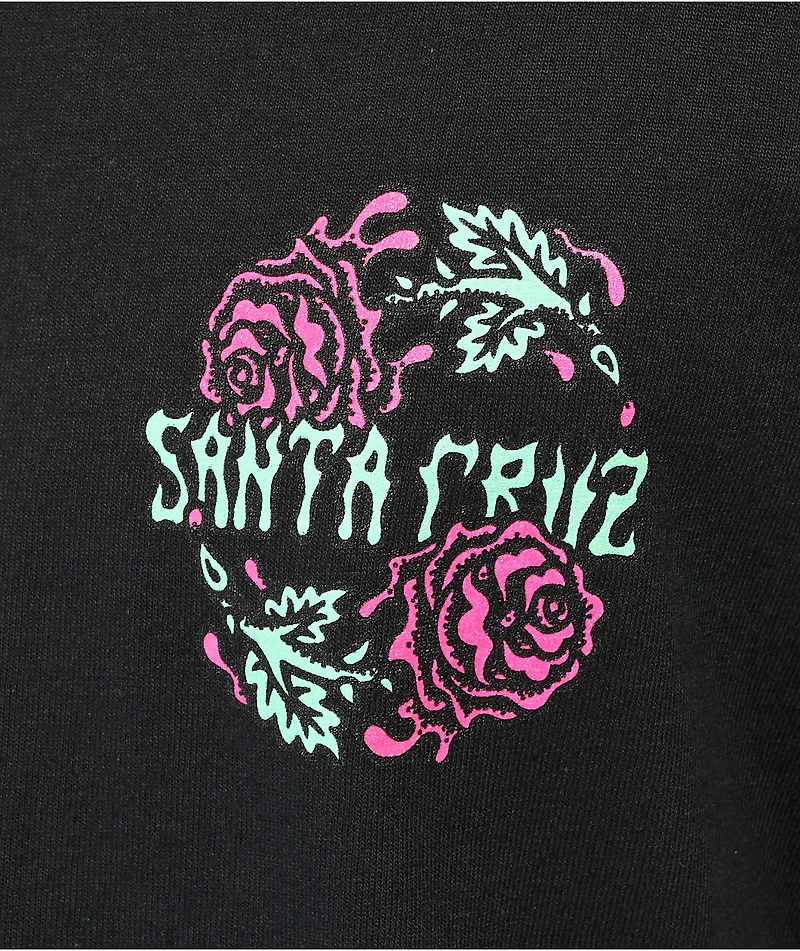 Santa Cruz Dressen Rose Crew 2 Black T-Shirt