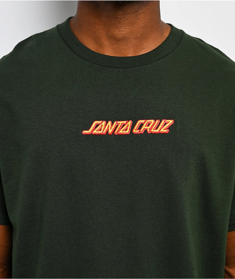 Santa Cruz Embroidered Green T-Shirt