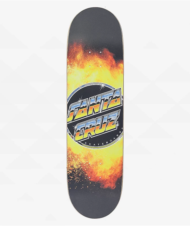 Santa Cruz Flame Everslick Chrome Dot 8.5" Skateboard Deck