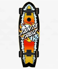 Santa Cruz Flaming Dice Dot Shark 27.69" Cruiser Skateboard Complete