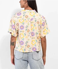 Santa Cruz Free Spirit Floral Short Sleeve Button Up Shirt