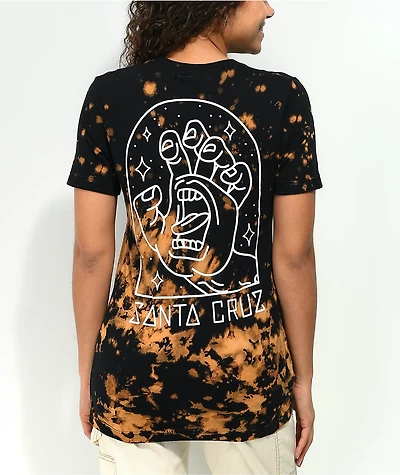 Santa Cruz Gateway Hand Black Bleach Dye T-Shirt