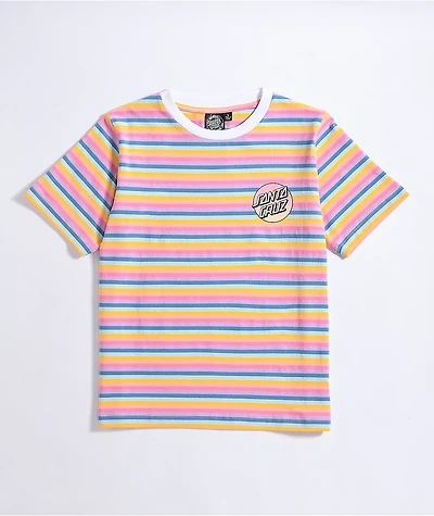 Santa Cruz Gradient Dot Rainbow Stripe T-Shirt