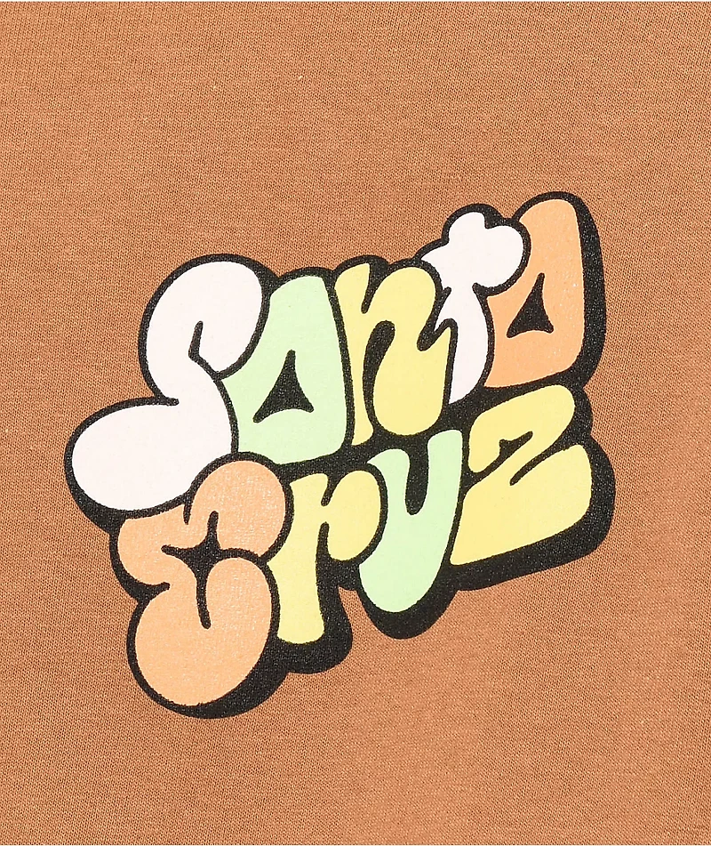 Santa Cruz Graffiti Brown T-Shirt