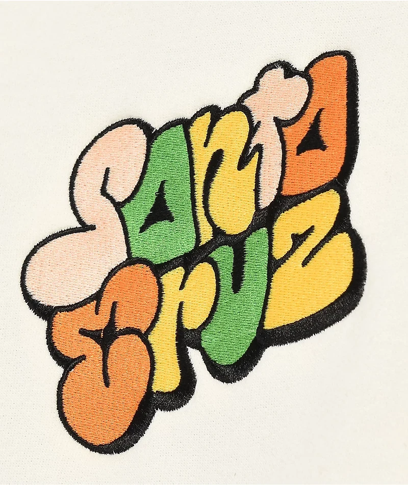 Santa Cruz Graffiti Off White Crewneck Sweatshirt