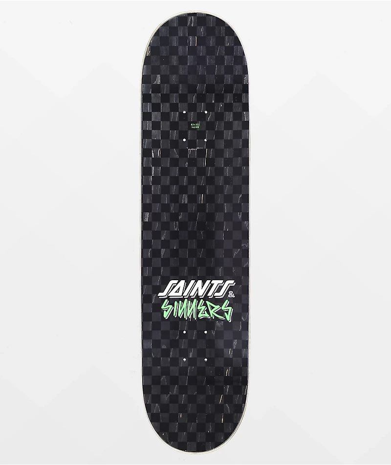 Santa Cruz Gravette Hippie Skull 8.3" Skateboard Deck