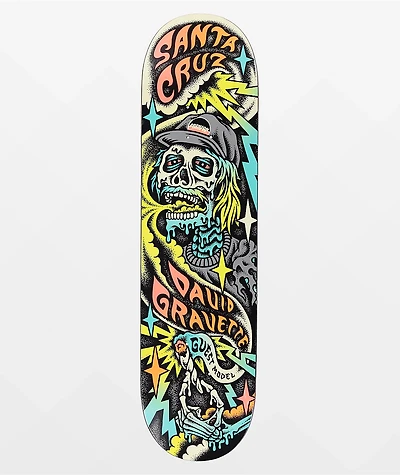 Santa Cruz Gravette Hippie Skull 8.3" Skateboard Deck