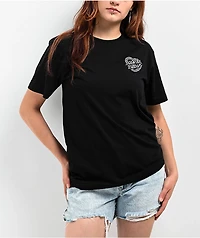 Santa Cruz Heart Wreath Black T-Shirt