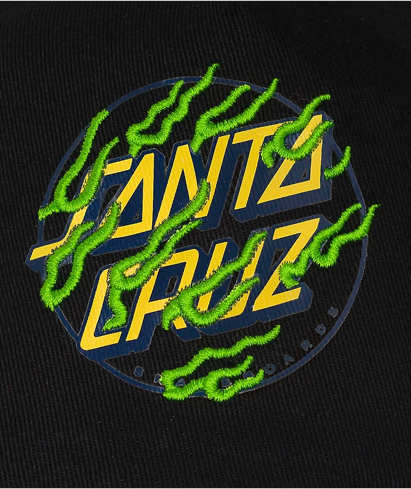 Santa Cruz Inferno Dot Black Snapback Hat
