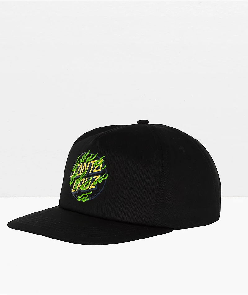 Santa Cruz Inferno Dot Black Snapback Hat