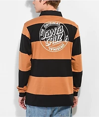 Santa Cruz Irwin Black & Sand Long Sleeve Rugby Shirt