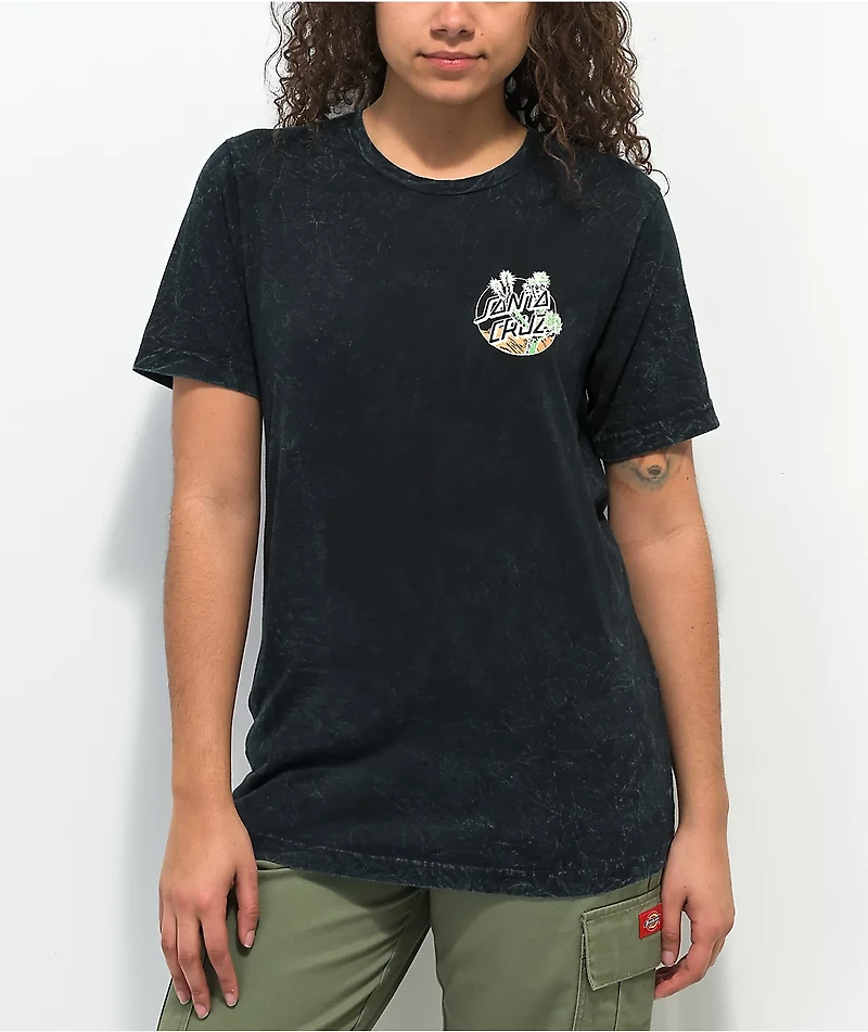 Santa Cruz Joshua Tree Dot Black Wash T-Shirt