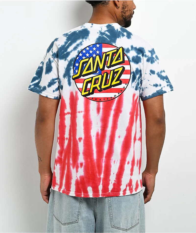 Santa Cruz July 4th Tie Dye T-Shirt