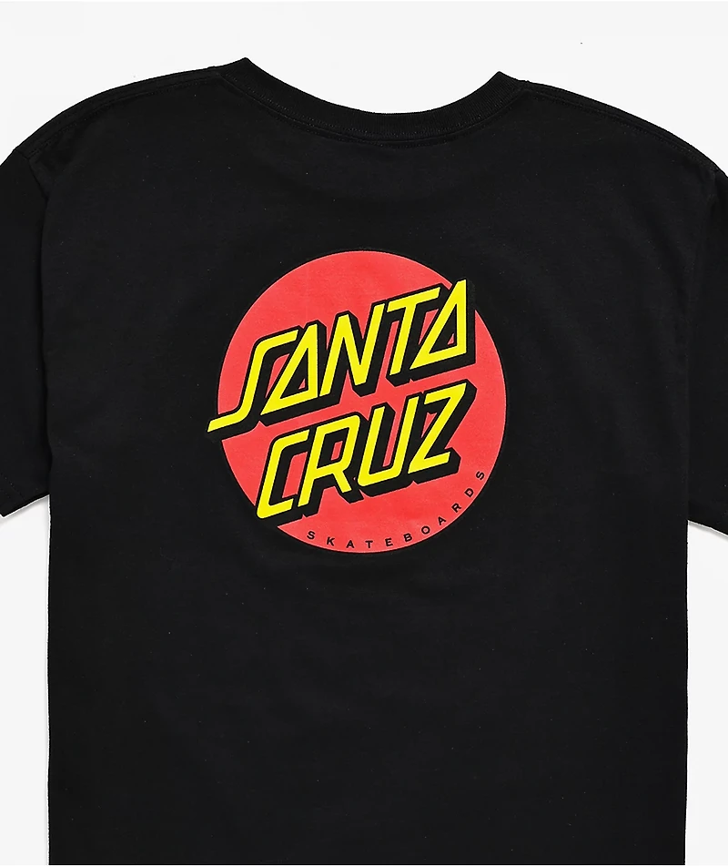 Santa Cruz Kid's Classic Dot Black T-Shirt