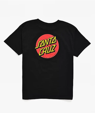 Santa Cruz Kid's Classic Dot Black T-Shirt
