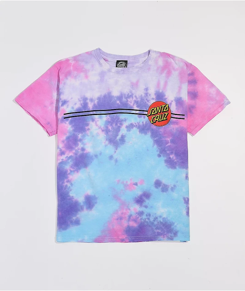 Santa Cruz Kids' Classic Dot Cotton Candy Tie Dye T-Shirt