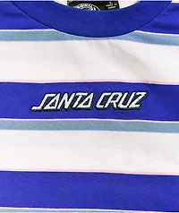 Santa Cruz Kids' Knit Blue & White Stripe T-Shirt