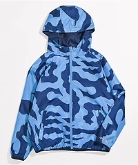 Santa Cruz Kids' Obscure Blue Reversible Windbreaker Jacket
