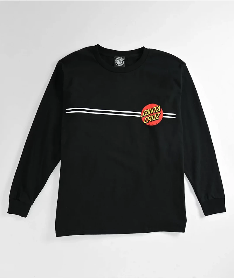 Santa Cruz Kids Classic Dot Black Long Sleeve T-Shirt