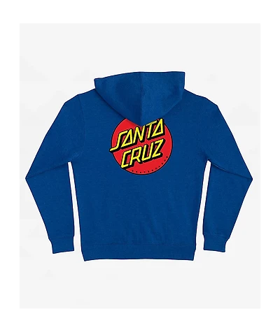 Santa Cruz Kids Classic Dot Blue Zip Hoodie