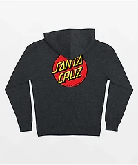 Santa Cruz Kids Classic Dot Charcoal Zip Hoodie