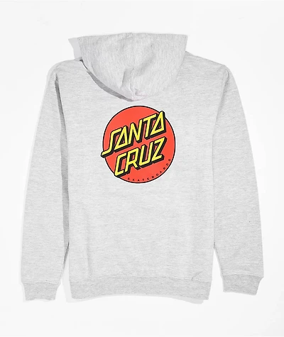 Santa Cruz Kids Classic Dot Heather Grey Zip Hoodie